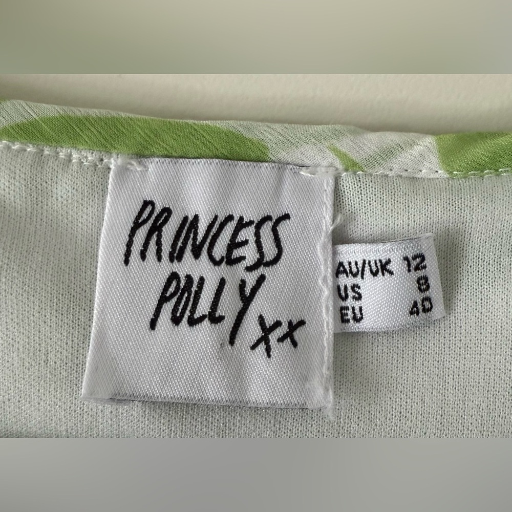 Princess Polly Nostalgia Green and White Mini Dress - Picture 7 of 7